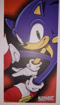 Sonic, a sündisznó 70x140 cm-es strandtörölköző, fürdőlepedő