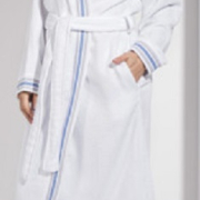 Belmanetti - Pamut unisex köntös judó fazonú (fehér, szürke) (4458)