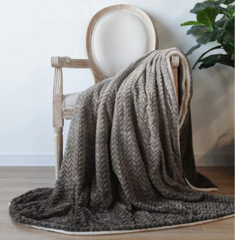 Sherpa Design kétoldalas szürke pléd (150×200 cm)